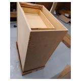 Hampton Bay Hampton Assembled 15x34.5x24 in. Base Kitchen Cabinet in Unfinished Beech- Retail: $99