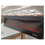 Black 60 in. Wall Mounted Recessed Electric Fireplace with Logs and Crystals, Remote 1500/750 Watt