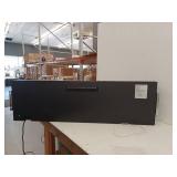 Black 60 in. Wall Mounted Recessed Electric Fireplace with Logs and Crystals, Remote 1500/750 Watt