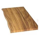 4 ft. L x 25 in. D Finished Saman Solid Wood Butcher Block Countertop in with Live Edge- Retail: $349