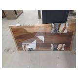 4 ft. L x 25 in. D Finished Saman Solid Wood Butcher Block Countertop in with Live Edge- Retail: $349