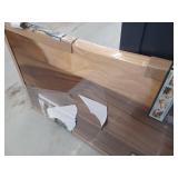4 ft. L x 25 in. D Finished Saman Solid Wood Butcher Block Countertop in with Live Edge- Retail: $349