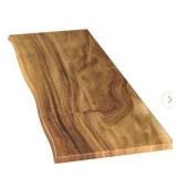 6ft Saman Wood Butcher Block Countertop with Live Edge- Retail: $389