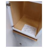 Hampton 21 in. W x 24 in. D x 34.5 in. H Assembled Base Cabinet in Satin White- Retail: $179