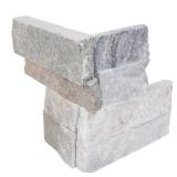 MS International Alaska Gray Ledger Corner 6 in. x 6 in. x 6 in. Natural Marble Wall Tile (2.5 sq. ft. / case), White