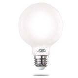 Bulbrite Solana 40 Watt Equivalent G25 Smart WiFi Connected 90CRI Globe LED Light Bulb, Milky Finish