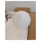 Deyidn Modern 3-Light Black Chandelier Height Adjustable with 3 Globe Opal Frosted Glass Shade