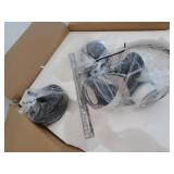 Deyidn Modern 3-Light Black Chandelier Height Adjustable with 3 Globe Opal Frosted Glass Shade