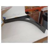 Heavy Duty 3x20x20 Black Steel Arched Support Brackets - Set of 4