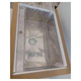 Stainless Steel 1 Hole Center Drain Sink, 33 W x 22 D x 8 3/4 H Inch- Retail: $429