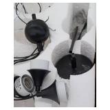 Deyidn Modern 3-Light Black Chandelier Height Adjustable with 3 Globe Opal Frosted Glass Shade