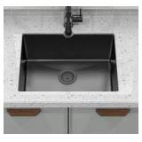 23 Inch Stainless Steel Single Basin Sink, 23W 18 D x 9 H- Retail: $180