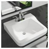 Aragon 19 in. Rectangular Vitreous China Bathroom Sink in White