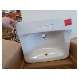 Aragon 19 in. Rectangular Vitreous China Bathroom Sink in White