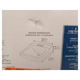 Aragon 19 in. Rectangular Vitreous China Bathroom Sink in White