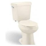 Glacier Bay 12 in. Rough In Two-Piece 1.28 GPF Single Flush Elongated Toilet in Bone- Retail: $192