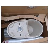 Glacier Bay 12 in. Rough In Two-Piece 1.28 GPF Single Flush Elongated Toilet in Bone- Retail: $192