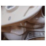 Glacier Bay 12 in. Rough In Two-Piece 1.28 GPF Single Flush Elongated Toilet in Bone- Retail: $192