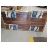 Hampton Bay 4 ft. L x 25 in. D Finished Saman Solid Wood Butcher Block Countertop in with Live Edge- Retail: $349