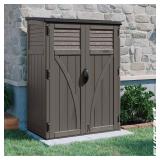Suncast 2.7 x 4.41 ft. Vertical Resin Storage Shed  Stoney Gray- Retail: $367
