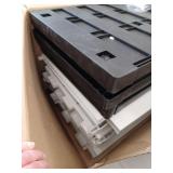 Premium One 35 in. W x 71.7 in. x 18.5 in. D 4-Shelf Resin Freestanding Cabinet in Gray- Retail: $199