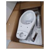 Deervalley Two-Piece Elongated Toilet, 12in Rough-in Single-Flush, 1.28 GPF- Retail: $214