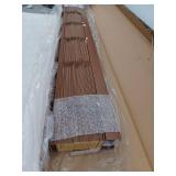 StyleWell Textured Dark Oak Cordless Room Darkening Faux Wood Blinds with 2 in. Slats, 52.75 in. W x 72 in. L, (Incomplete)