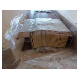 StyleWell Textured Dark Oak Cordless Room Darkening Faux Wood Blinds with 2 in. Slats, 52.75 in. W x 72 in. L, (Incomplete)