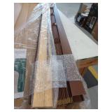 StyleWell Textured Dark Oak Cordless Room Darkening Faux Wood Blinds with 2 in. Slats, 52.75 in. W x 72 in. L, (Incomplete)