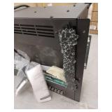 Boyel LivingBlack 60 in. Wall Mounted Recessed Electric Fireplace with Logs and Crystals, Remote 1500/750 Watt