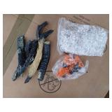 Boyel LivingBlack 60 in. Wall Mounted Recessed Electric Fireplace with Logs and Crystals, Remote 1500/750 Watt