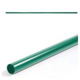 Fencer Wire 1-5/8  Fence Top Rail, 10 FT Green Powder Coated Galvanized Pipe for Chain Link Fence, Green, 2 Pieces