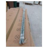 Fencer Wire 1-5/8  Fence Top Rail, 10 FT Green Powder Coated Galvanized Pipe for Chain Link Fence, Green, 2 Pieces