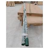 Fencer Wire 1-5/8  Fence Top Rail, 10 FT Green Powder Coated Galvanized Pipe for Chain Link Fence, Green, 2 Pieces