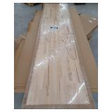 Hampton Bay 8 ft. L x 25 in. D Unfinished Birch Solid Wood Butcher Block Countertop with Square Edge
