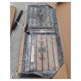 Recessed Mount Steel Double Patio Security Storm Door, Black