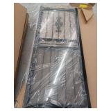 Recessed Mount Steel Double Patio Security Storm Door, Black