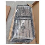 Recessed Mount Steel Double Patio Security Storm Door, Black