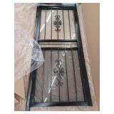 Recessed Mount Steel Double Patio Security Storm Door, Black