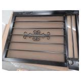 Recessed Mount Steel Double Patio Security Storm Door, Black