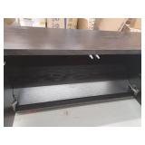 MeyerCross Hanson 78.5 in. Black Grain TV Stand Fits TVs up to 85 in