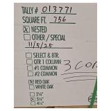 Pallet Of Unfinished Oak Hardwood Flooring 756 Sqft