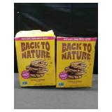 2 pk Back to Nature Fudge Striped Cookies, Plant-Based, Non-GMO, Made with Wheat Flour, Snack Happy, 7.7 oz Box