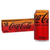 Coca-Cola Soda Soft Drink Fridge Pack Cans Orange Cream Cola - 12.0 fl oz x 12 pack