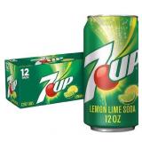 7UP NATURALLY FLAVORED SODA, 12-12OZ CANS