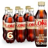Diet Coke Caffeine-Free Bottles, 16.9 fl oz, 6 Pack (BB JAN 14, 2026)