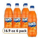6 PK Fanta Orange Fruit Soda Pop  16.9 fl oz Bottles