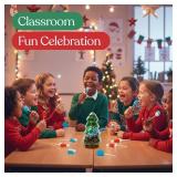 45 Pack Christmas Lollipops ndividually Wrapped Packed In A Tree Jar Holiday Themed Hat, Snowman, Snowflake Suckers Strawberry, Tutti Frutti, Blue Raspberry Flavors