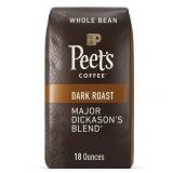 Peet s Coffee Major Dickason s Blend Premium Dark Roast Whole Bean Coffee  Arabica  18 oz