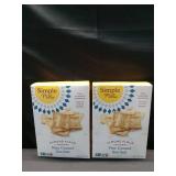 2 PK SIMPLE MILLS ALMOND FLOUR CRACKERS, SEA SALT 4.25 OZ BOX